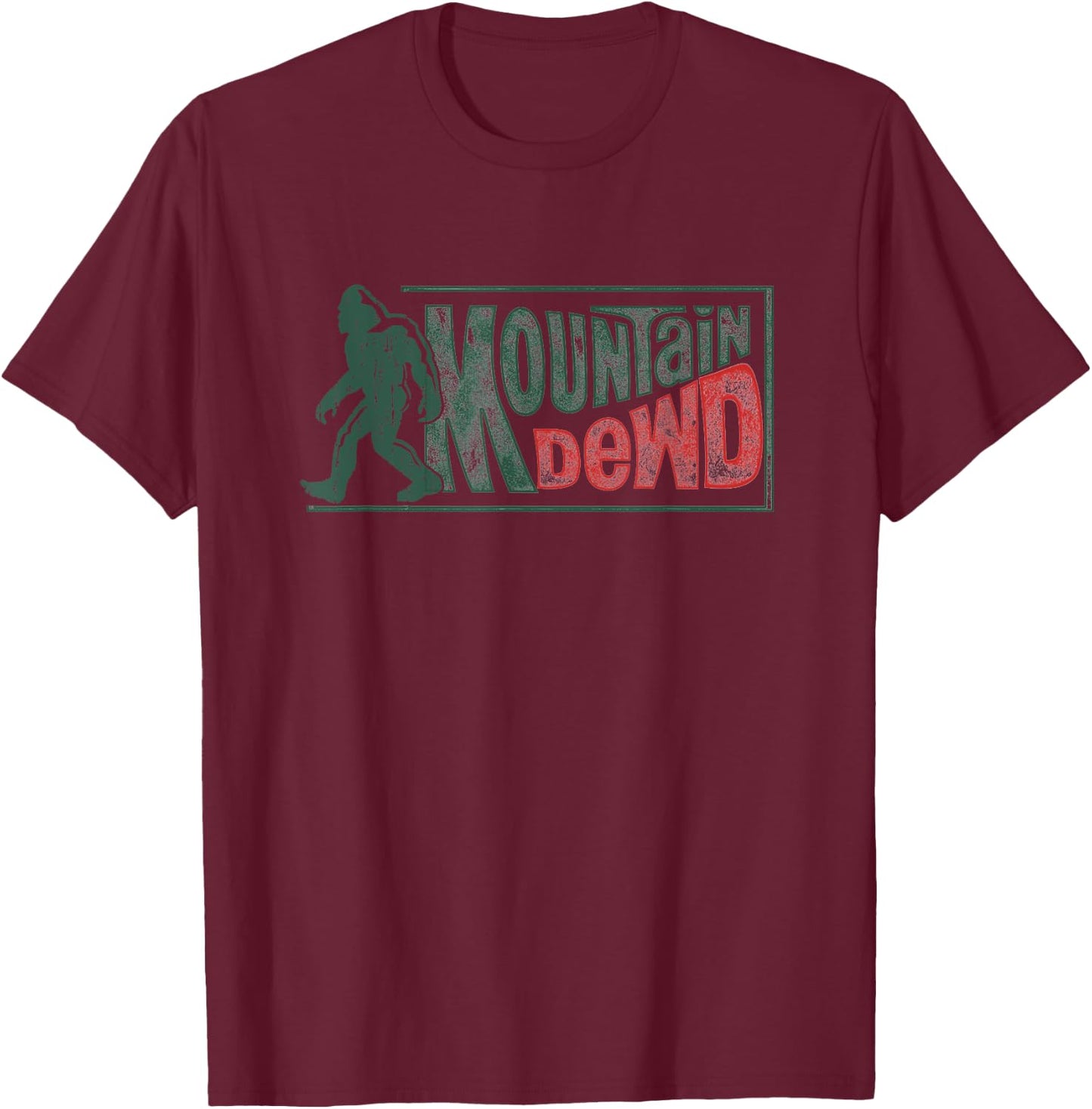Funny Bigfoot Mountain Dude Hiking Camping Retro Gift T-Shirt - T-Shirt | Maroon