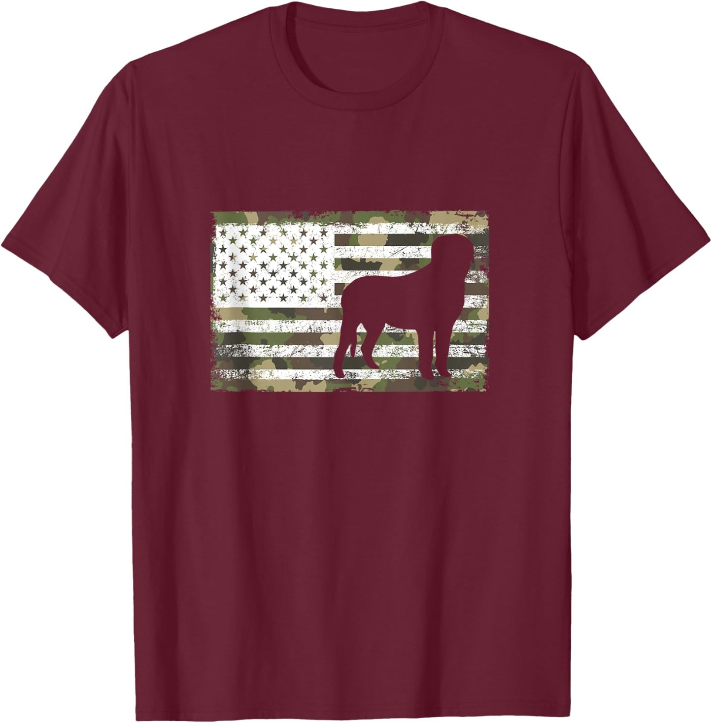 Funny English Mastiff Dog Mastiffs Dog Camouflage T-Shirt - T-Shirt | Maroon