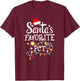Santa's Favorite PCT - Patient Care Technician Christmas T-Shirt - T-Shirt | Maroon
