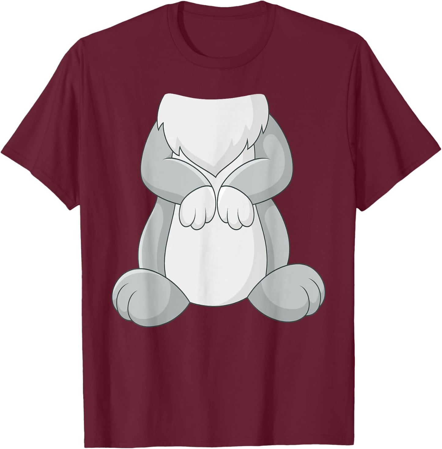 Rabbit Rabbit Costume Shirt , gray T-Shirt - T-Shirt | Maroon