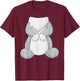 Rabbit Rabbit Costume Shirt , gray T-Shirt - T-Shirt | Maroon