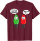 Funny Christmas Lights Joke Light Bulb Working Off On Pun T-Shirt - T-Shirt | Maroon