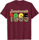 Juneteenth Leopard 1865 American African BLM Black History T-Shirt - T-Shirt | Maroon