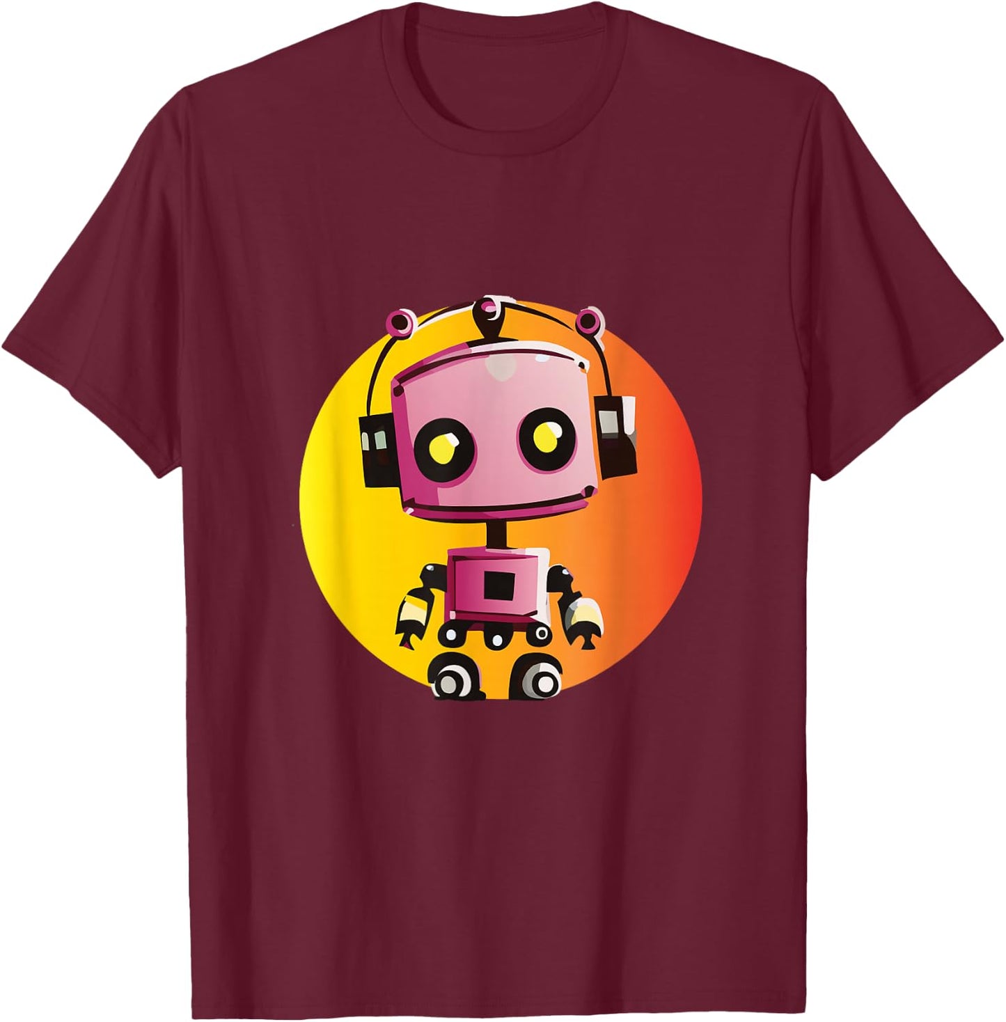 Kinder Roboter T-Shirt - T-Shirt | Maroon