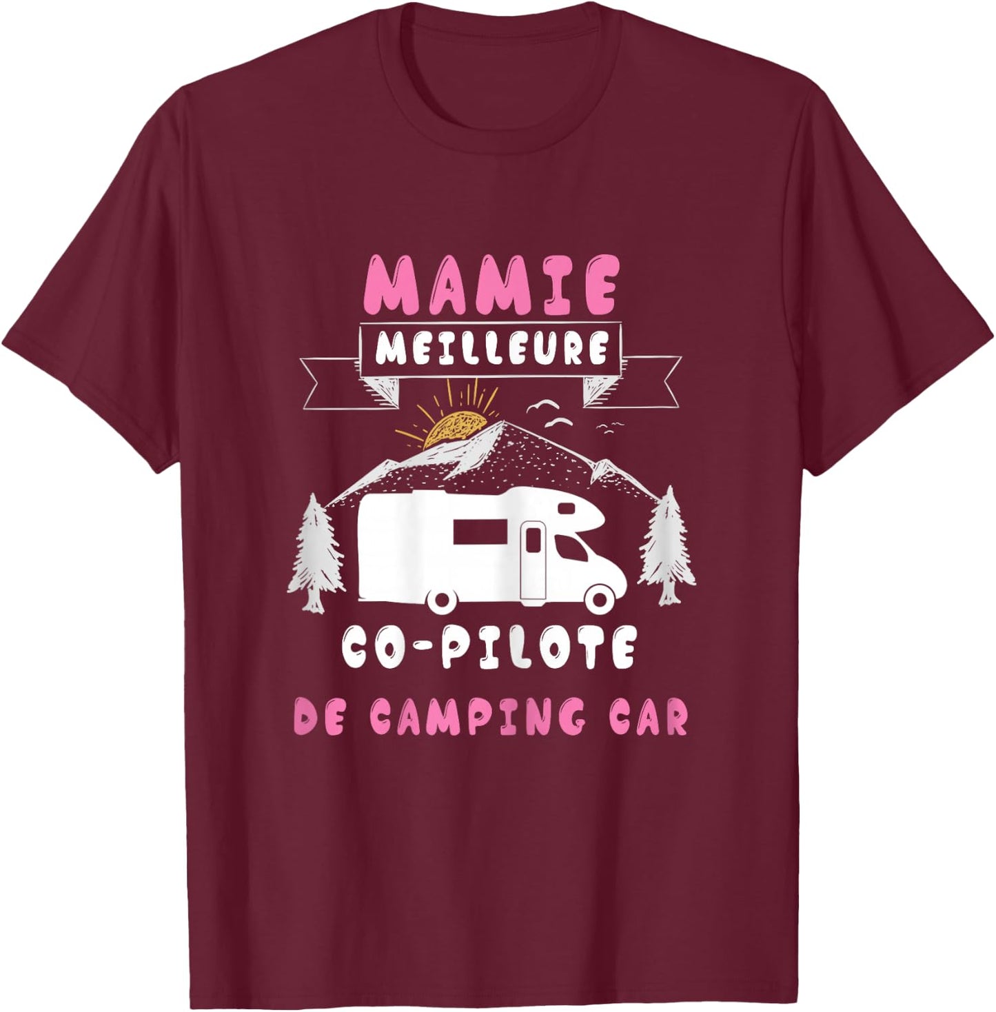 Grandma - Granny Motorhome Campervan Grandmother's Day , Black T-Shirt - T-Shirt | Maroon