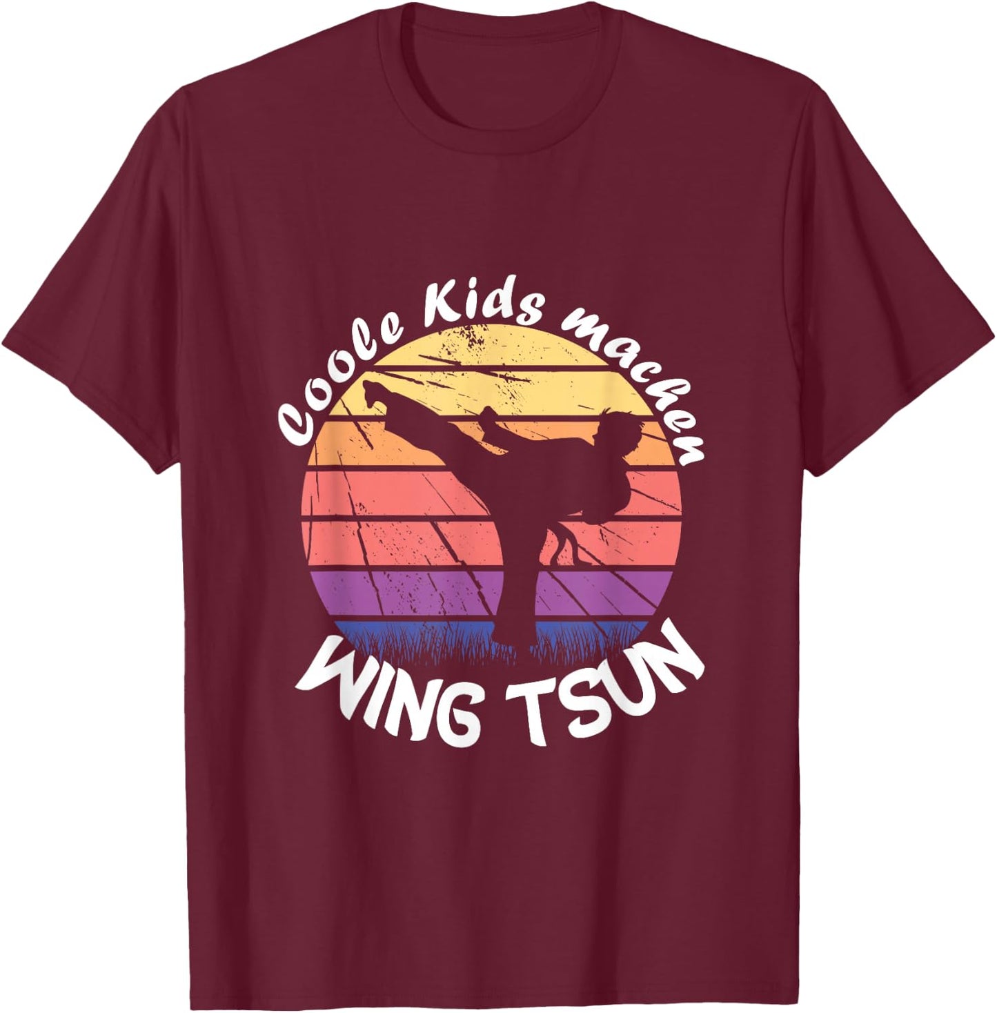 Coole Kids machen Wing Tsun | Martial Arts Training Wing Tsun , black T-Shirt - T-Shirt | Maroon
