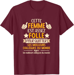 Depart Collegue de Travail, New Job, New Job , Black T-Shirt - T-Shirt | Maroon
