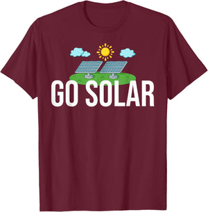 Solar Energy Power System Solar Panel Home T-Shirt - T-Shirt | Maroon