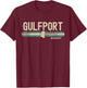 Gulfport MS | Mississippi | Travel & 80s Style T-Shirt - T-Shirt | Maroon