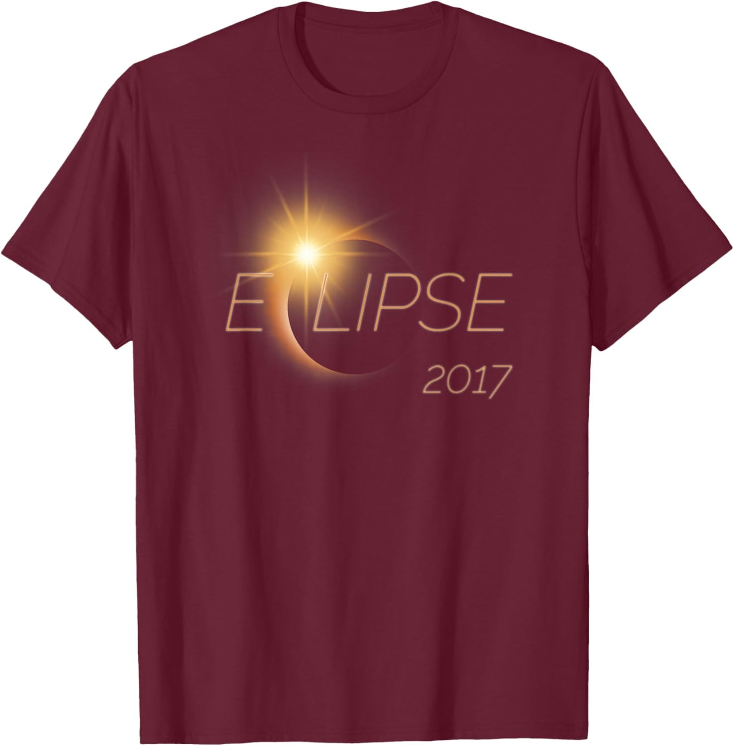 Beautiful Solar Eclipse 2017 Graphic T-Shirt - T-Shirt | Maroon