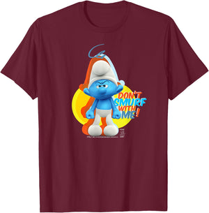 The Smurfs Grouchy Don't Smurf With Me! T-Shirt - T-Shirt | Maroon