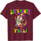 Mardi Gras Dancing Otter Let's Pawty Y'all , Kids T-Shirt - T-Shirt | Maroon