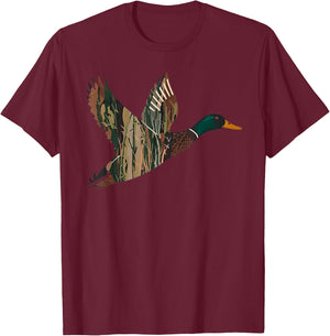 Southern Duck Camo Hunting Gifts Men Waterfowl Hunter T-Shirt - T-Shirt | Maroon
