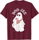 Boujee Boo-jee Cute Ghost Spooky Season Halloween Costume T-Shirt - T-Shirt | Maroon