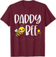 Birthday Bee Family Matching Daddy Bee Dad Beekeeper Papa T-Shirt - T-Shirt | Maroon