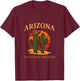 Graphic Arizona Cactus King & Queen Desert Pride T-Shirt - T-Shirt | Maroon