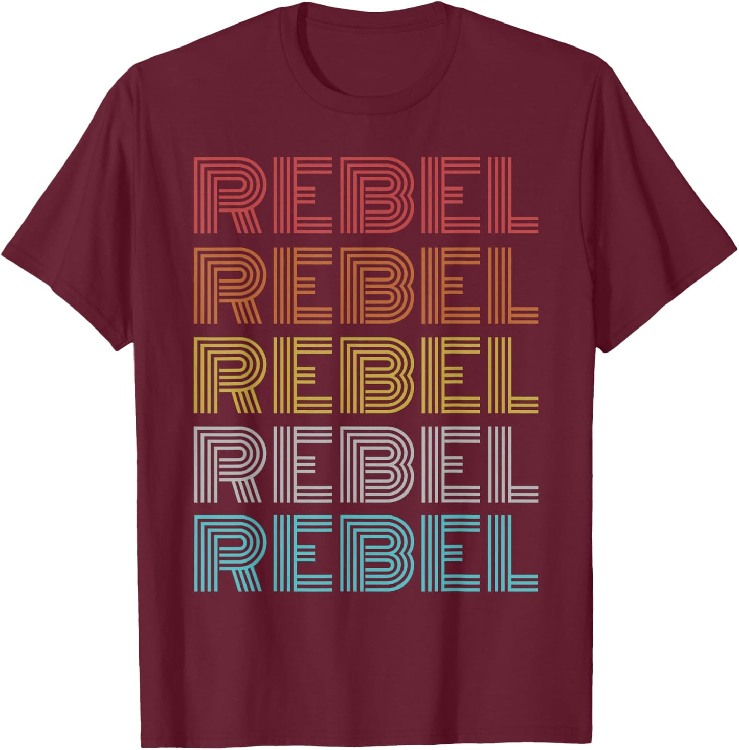 Retro Vintage Rebel T-Shirt - T-Shirt | Maroon
