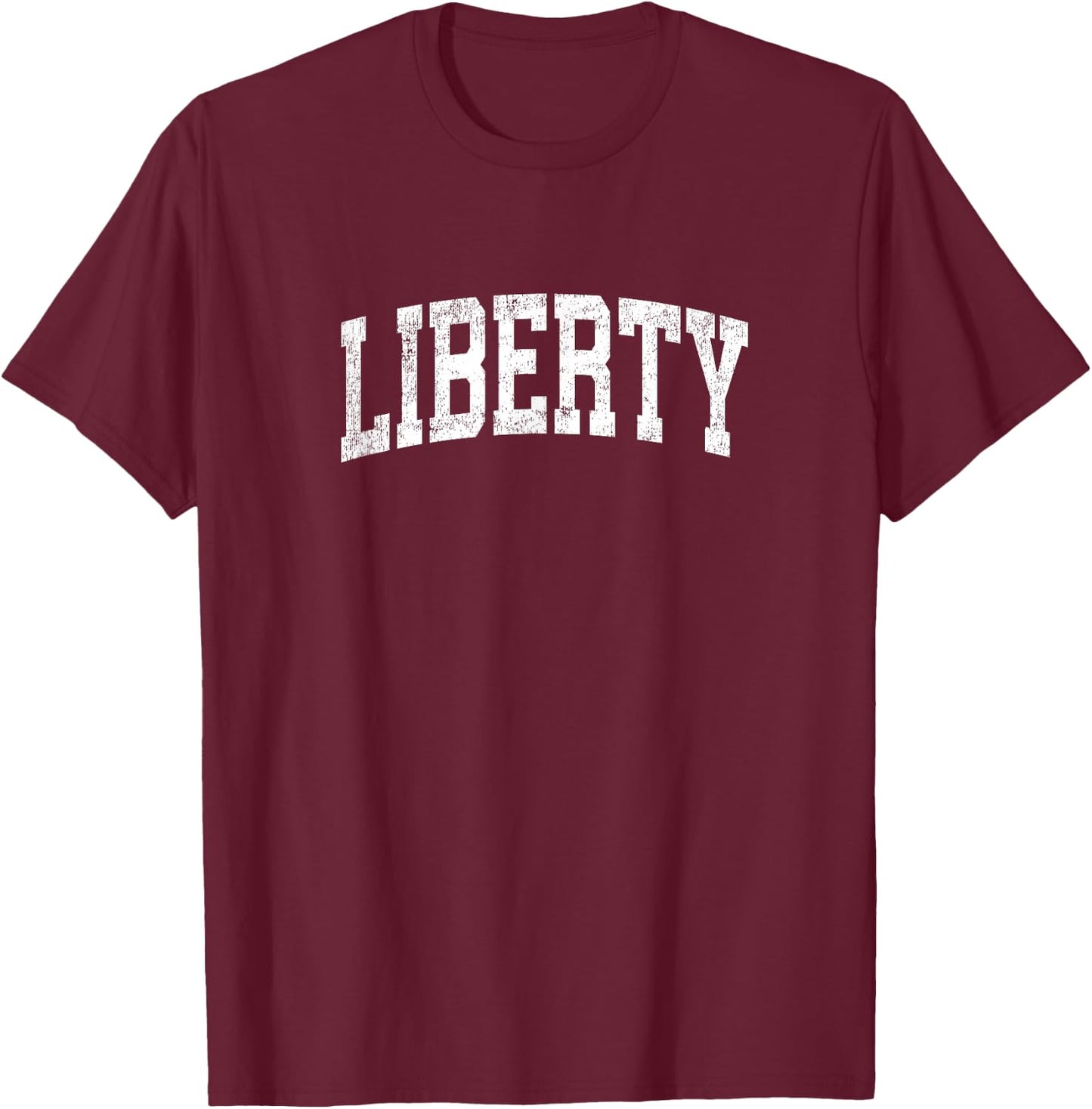 Liberty Missouri MO Vintage Athletic Sports Design T-Shirt - T-Shirt | Maroon