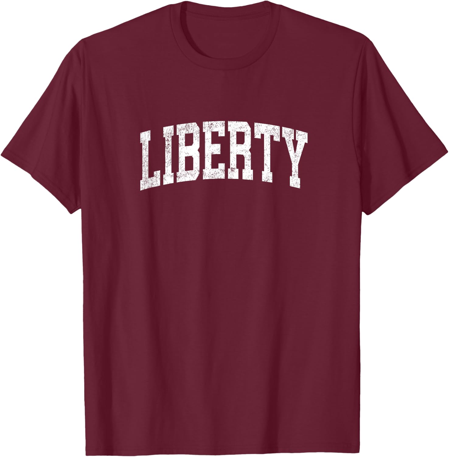 Liberty Missouri MO Vintage Athletic Sports Design T-Shirt - T-Shirt | Maroon