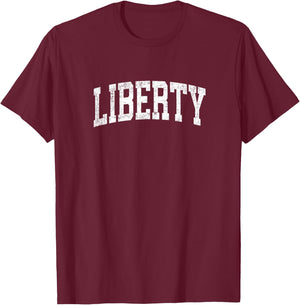 Liberty Missouri MO Vintage Athletic Sports Design T-Shirt - T-Shirt | Maroon