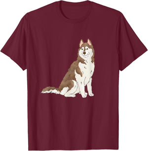 Copper Siberian Husky Lovers Husky Dog Mom T-Shirt - T-Shirt | Maroon