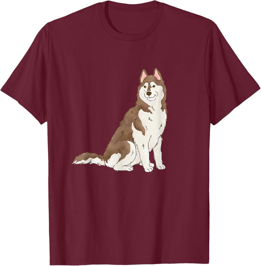 Copper Siberian Husky Lovers Husky Dog Mom T-Shirt - T-Shirt | Maroon
