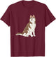 Copper Siberian Husky Lovers Husky Dog Mom T-Shirt - T-Shirt | Maroon