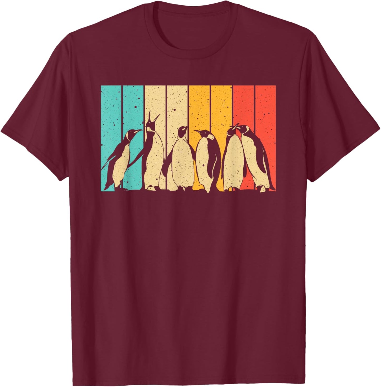 Cute Penguin Art Men Women Bird Zoologist Penguin Lovers T-Shirt - T-Shirt | Maroon