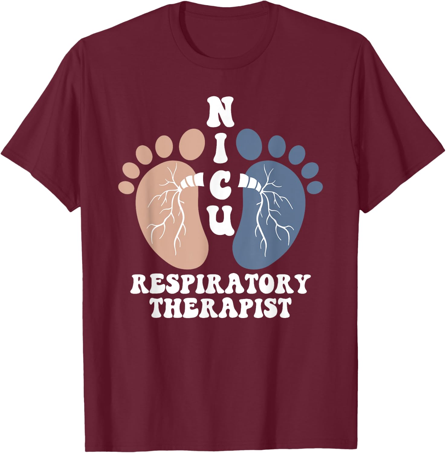 Nicu Respiratory Therapist RrT Care Credential Lung Squad T-Shirt - T-Shirt | Maroon