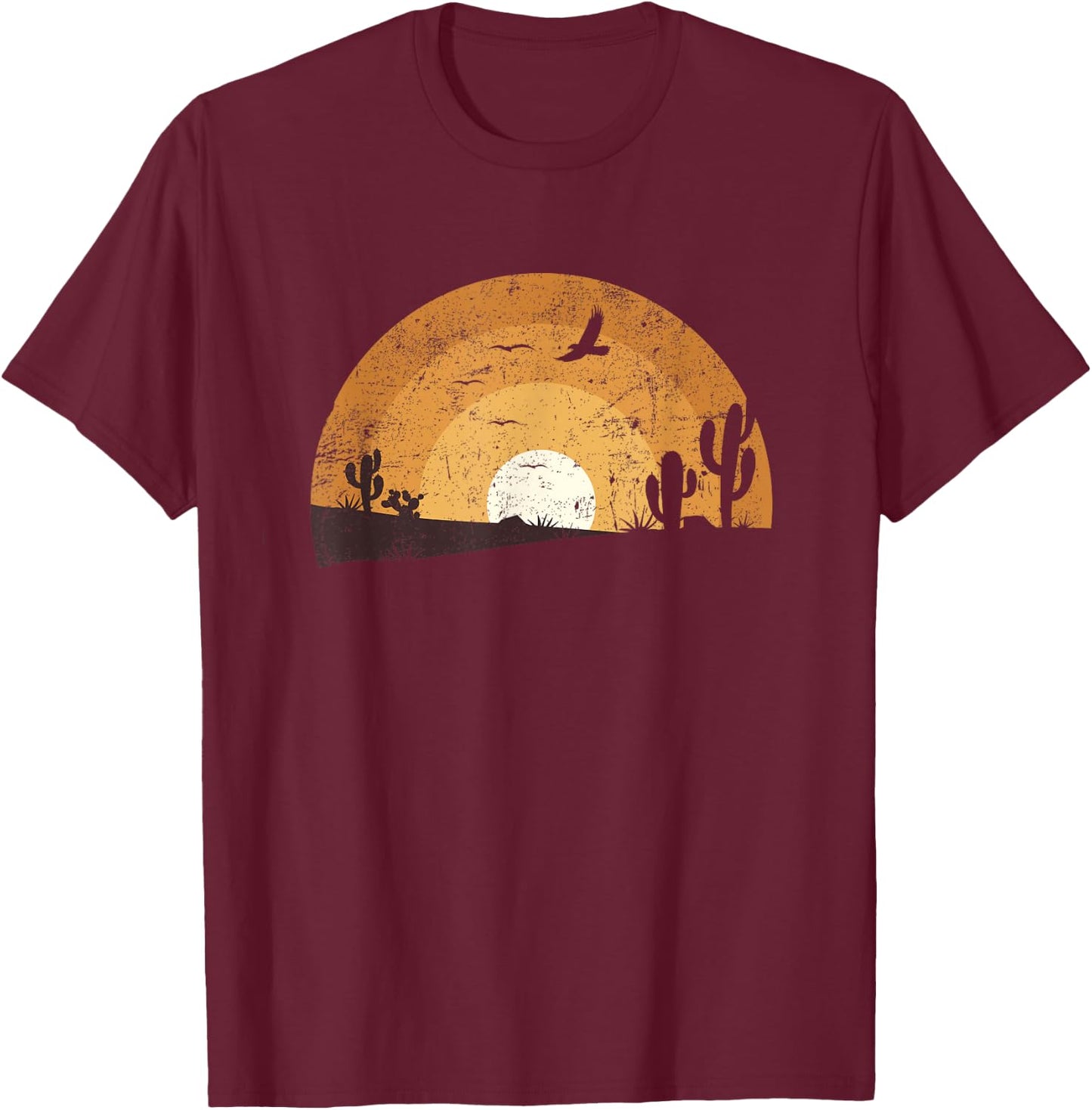 Arizona desert scene vintage Tucson Phoenix vintage T-Shirt - T-Shirt | Maroon