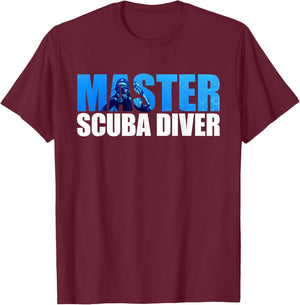 Master Scuba Diver for Dive Addicts T-Shirt - T-Shirt | Maroon