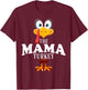 Thanksgiving The Mama Turkey Pajama T-Shirt - T-Shirt | Maroon