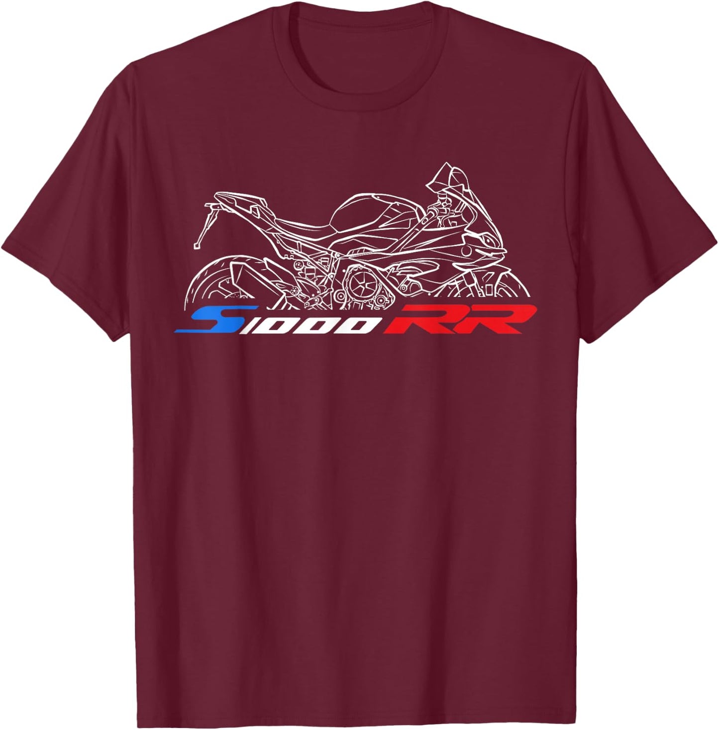 S1000RR 2023-2024 Motorcycle for Sportbike Riders T-Shirt - T-Shirt | Maroon