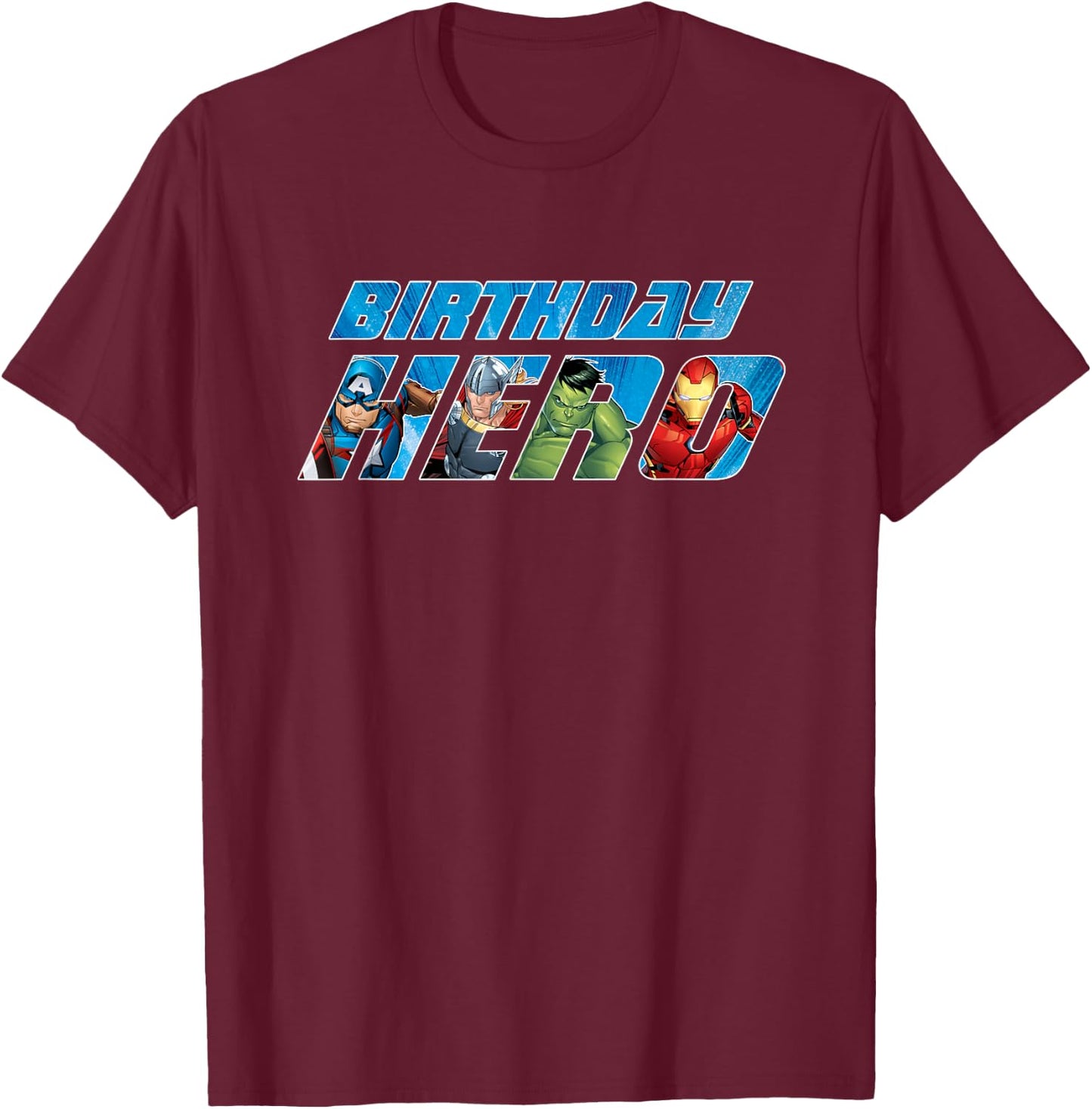 Marvel Avengers Birthday Hero T-Shirt - T-Shirt | Maroon
