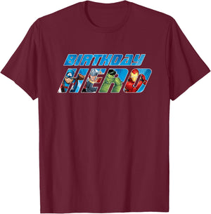 Marvel Avengers Birthday Hero T-Shirt - T-Shirt | Maroon