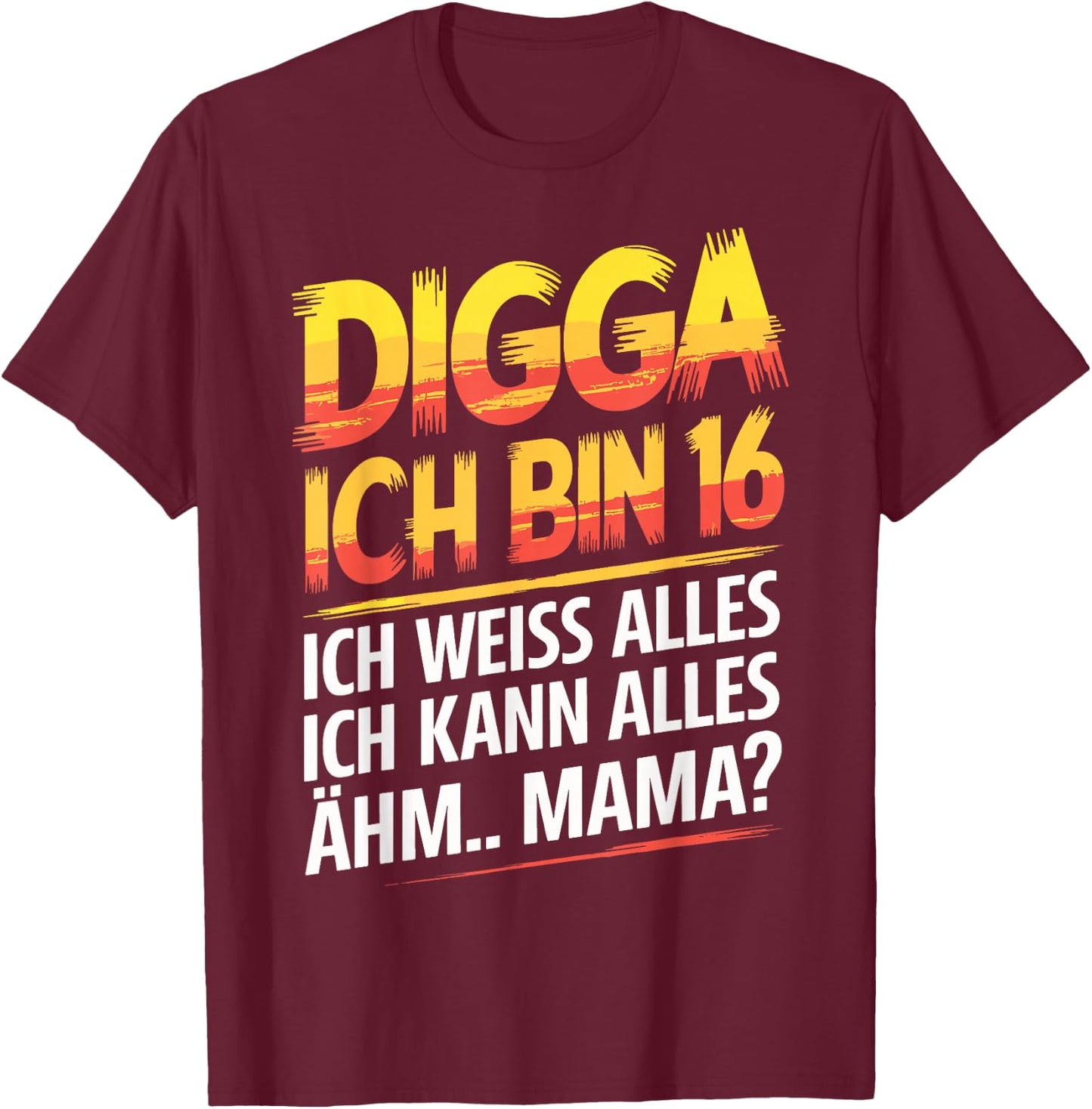 16th Birthday Boy Girl 16 Years 2009 Funny Gift , black T-Shirt - T-Shirt | Maroon