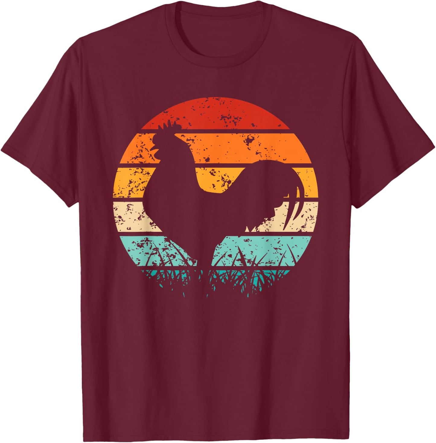 Chicken Women's Men's Funny Chicken Owner Farmer , black T-Shirt - T-Shirt | Maroon