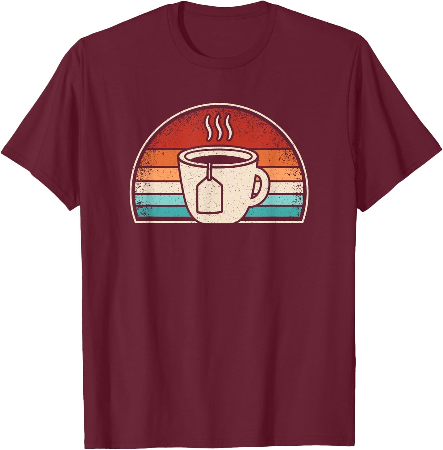 Tea Lover Vintage Cup Of Tea Retro Teacup Men Women T-Shirt - T-Shirt | Maroon