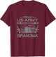 Proud US Army Ranger Grandma Flag American USA Military T-Shirt - T-Shirt | Maroon