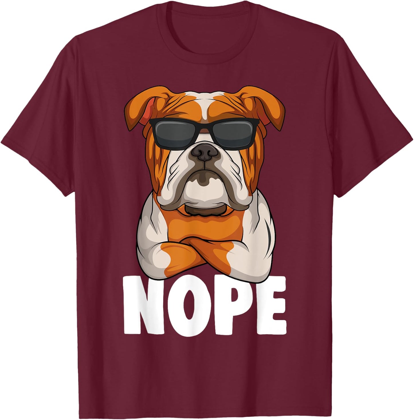 English Bulldog Dog Kids Boys Girls T-Shirt - T-Shirt | Maroon