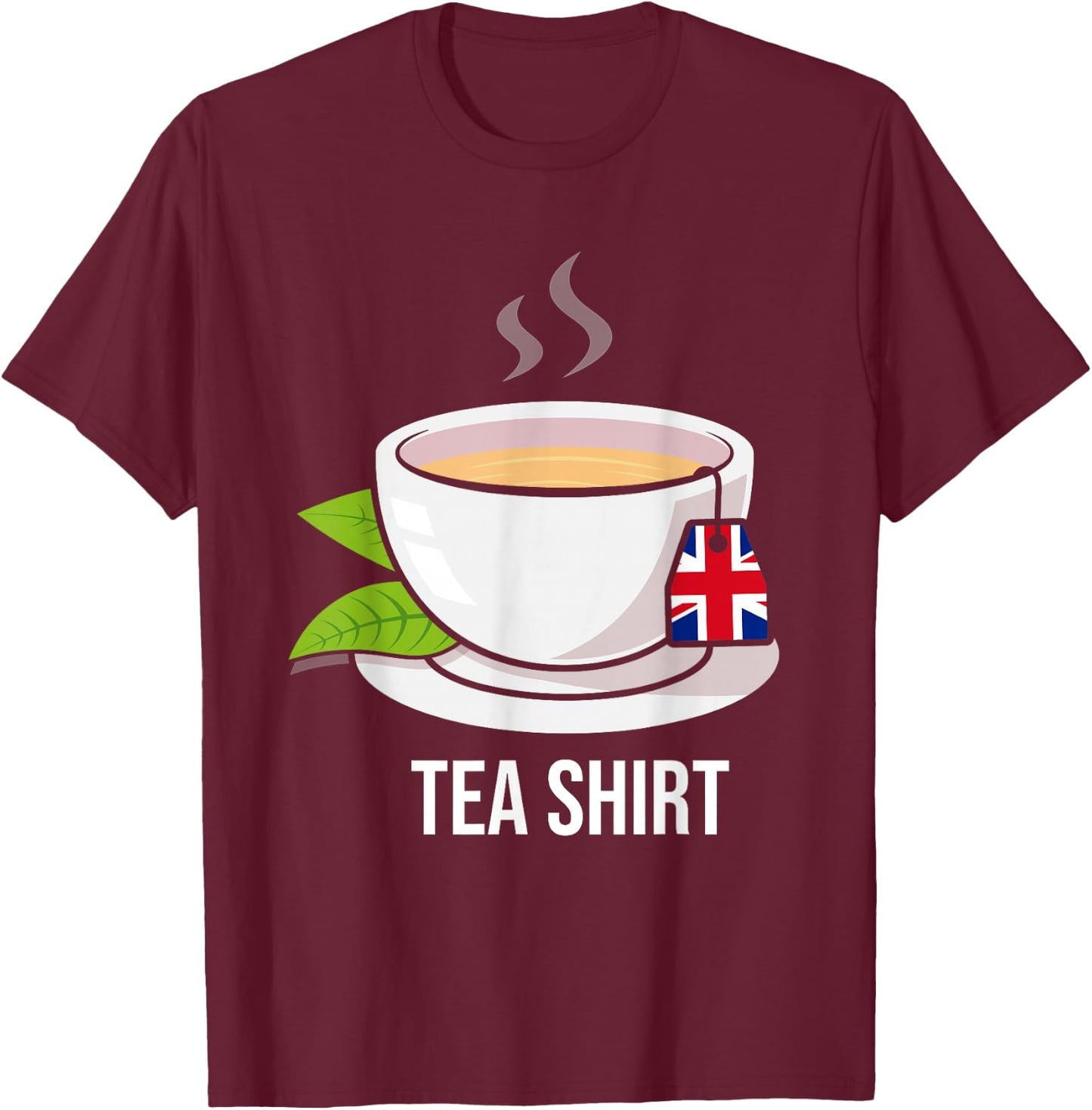 TEA SHIRT Teetasse Mit Britischer Flagge T-Shirt - T-Shirt | Maroon