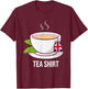 TEA SHIRT Teetasse Mit Britischer Flagge T-Shirt - T-Shirt | Maroon
