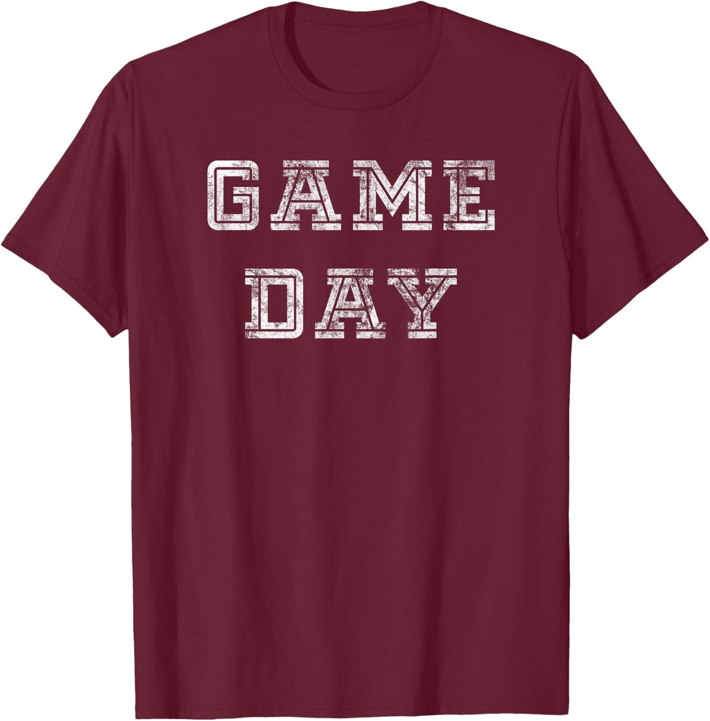 Game Day Football T Shirt Men Women Kids Retro T-Shirt - T-Shirt | Maroon