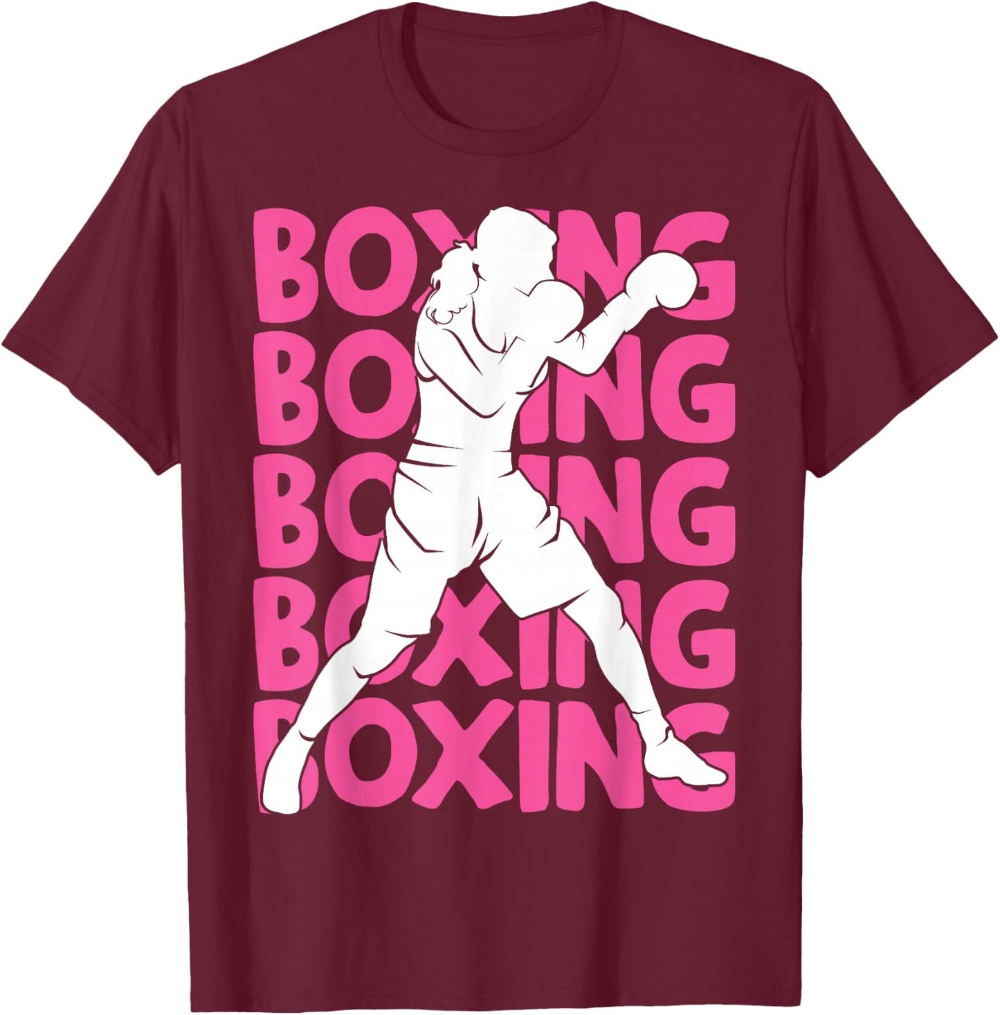 Boxing Boxer Girls Children Women T-Shirt - T-Shirt | Maroon