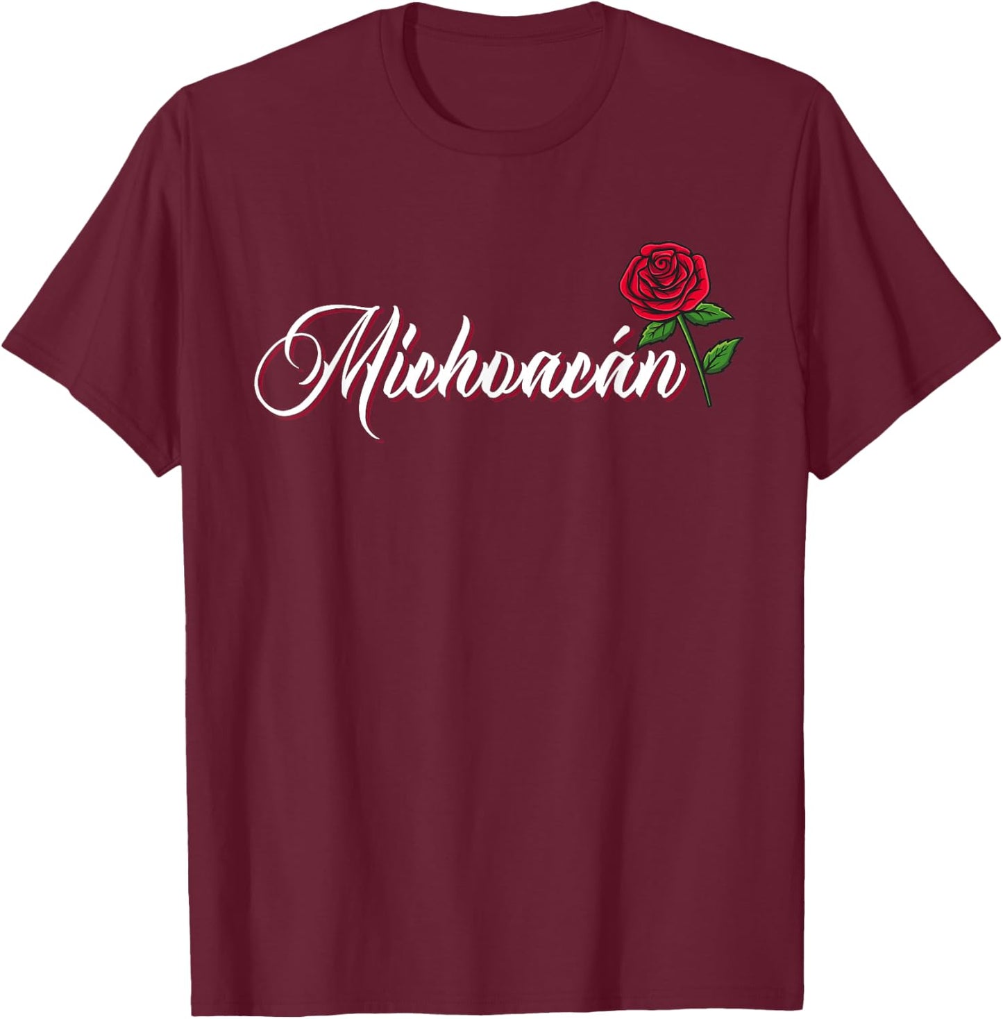 Michoacan Mexicana Latina Rose Heritage T-Shirt - T-Shirt | Maroon