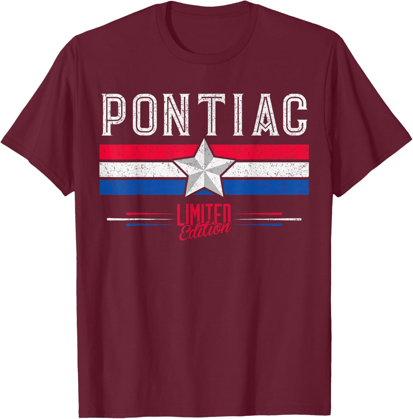 Pontiac Retro Vintage Shirt Gift Women Men Kids T-Shirt - T-Shirt | Maroon