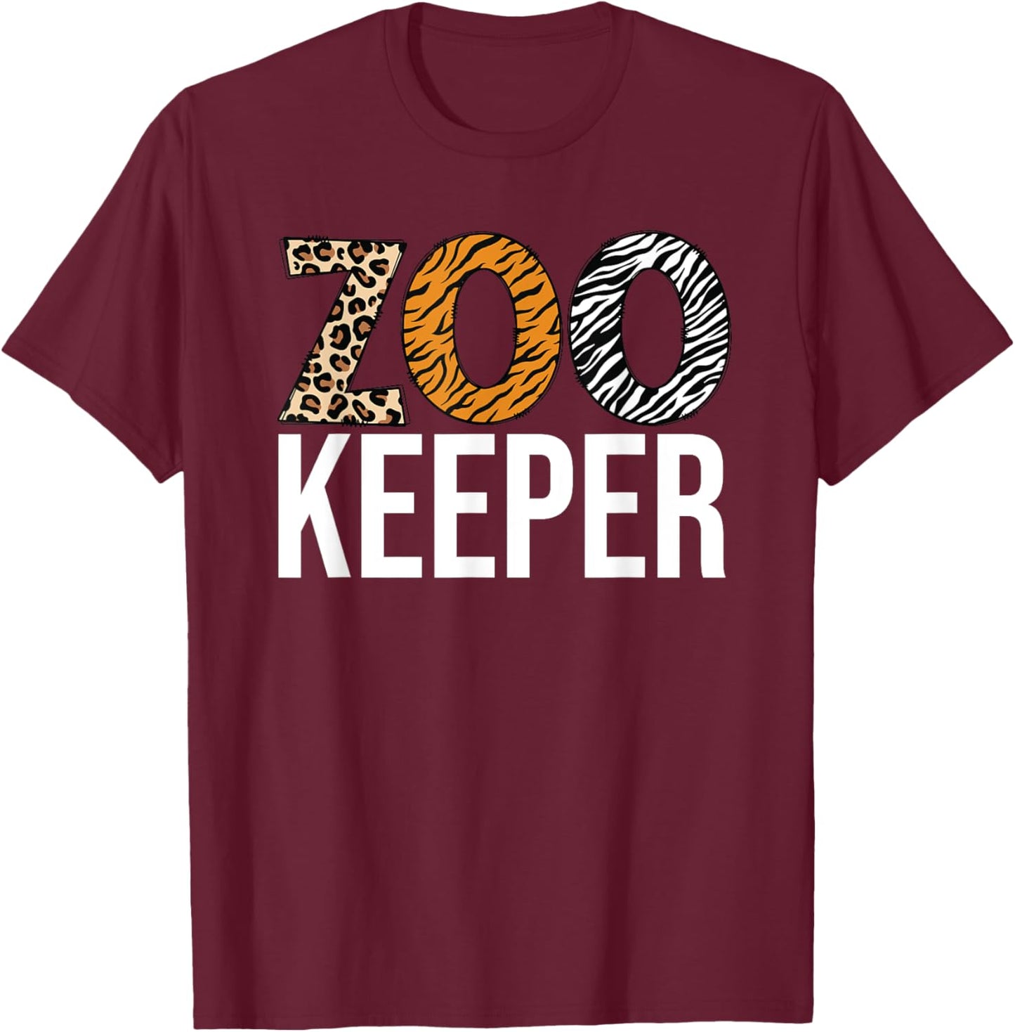 Zookeeper Animals Zoo Wildlife Lover Safari Savanna Costume T-Shirt - T-Shirt | Maroon