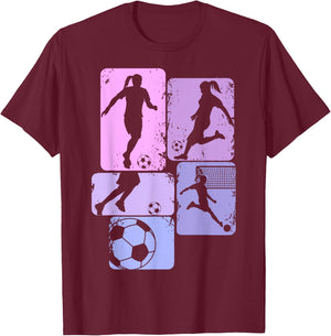 Fußball Mädchen Fußballerin Damen Fußballspielerin T-Shirt - T-Shirt | Maroon