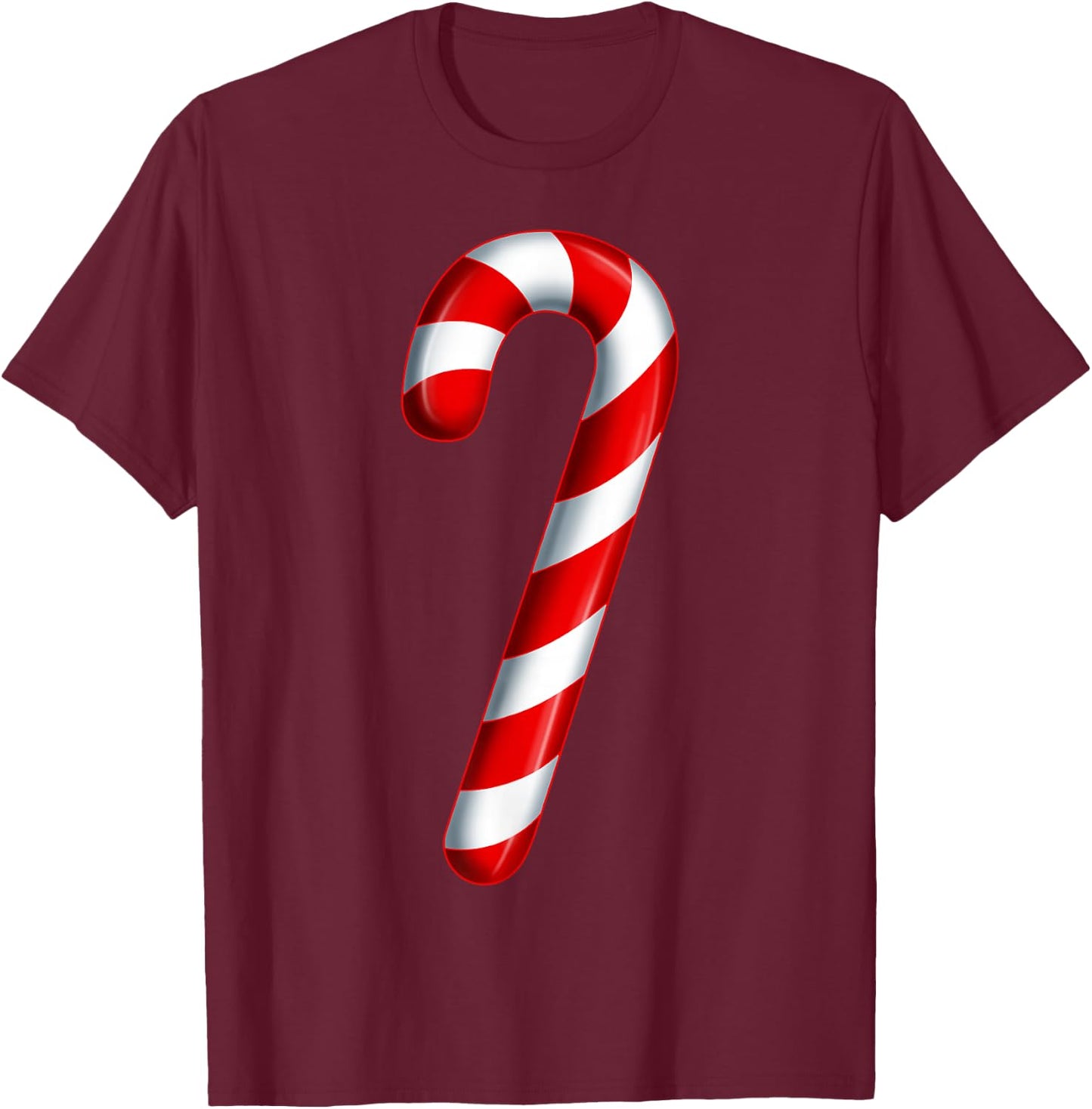 Candy Cane Merry and Bright Red and White Candy Costume T-Shirt - T-Shirt | Maroon