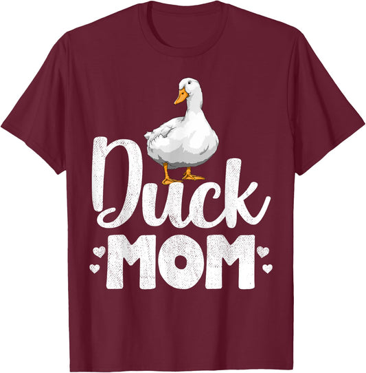 Duck Mom Shirt Funny Water Duckling Gifts T-Shirt - T-Shirt | Maroon